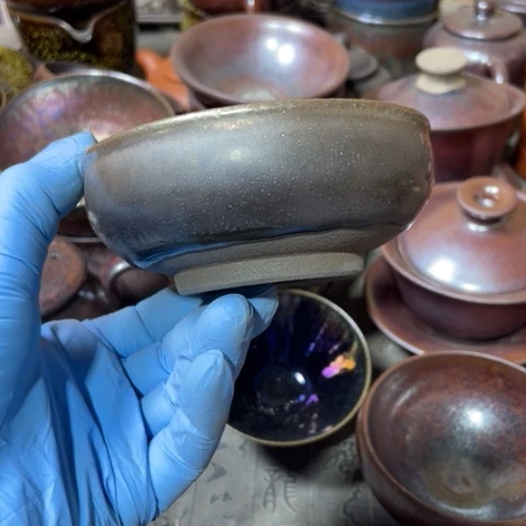 茶盏建阳建盏微瑕香炉