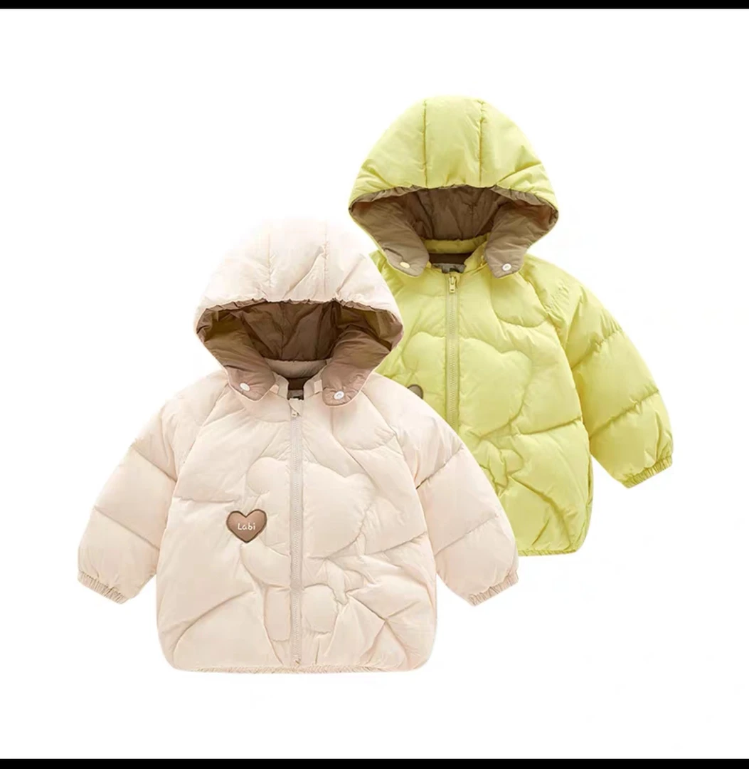 短款加厚轻薄男女薄款冬装男女通用拉链连帽儿童棉服宝宝冬季新款
