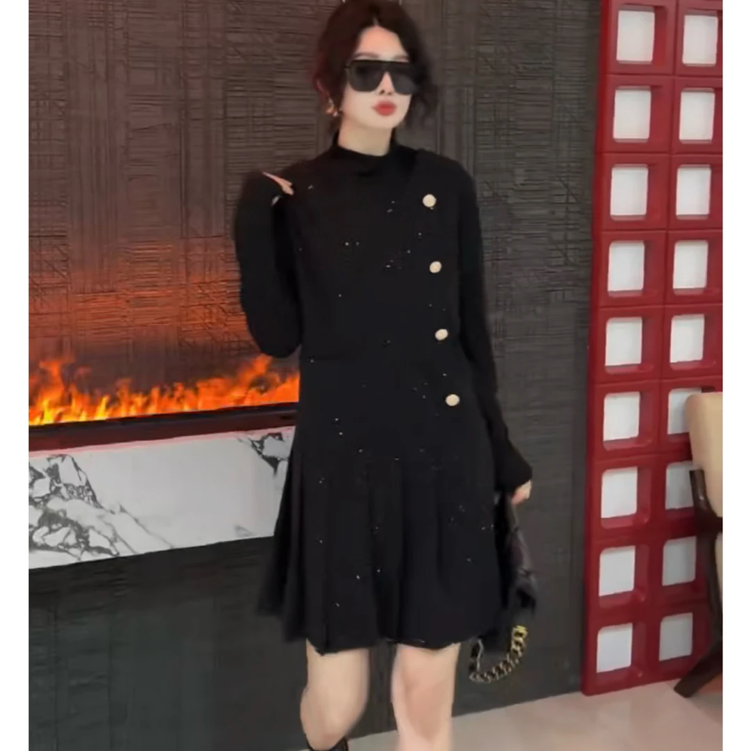 5921-2025年秋季新款时尚洋气显瘦T恤+马甲裙两件套