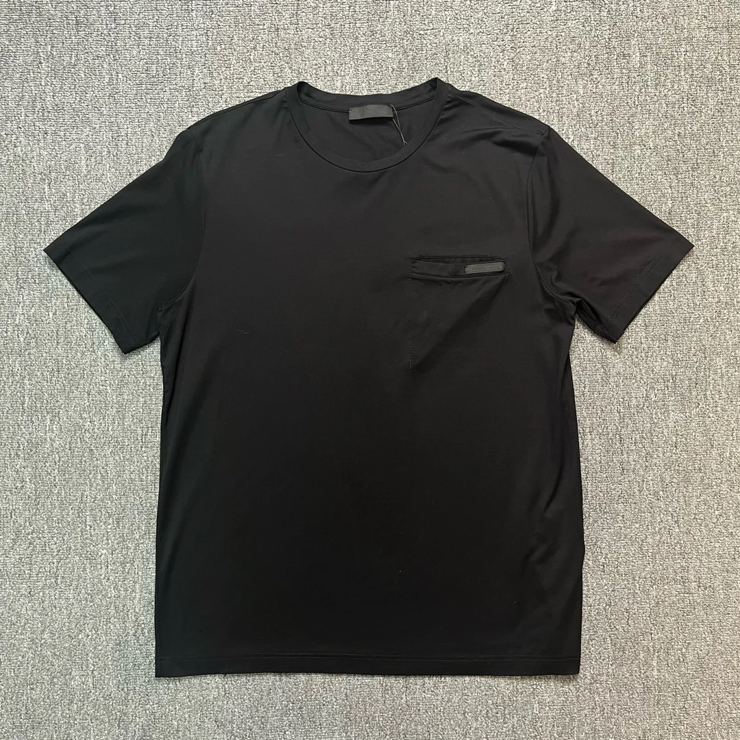 99新 Prada/普拉达 小logo黑色短袖/L码/存放/12083