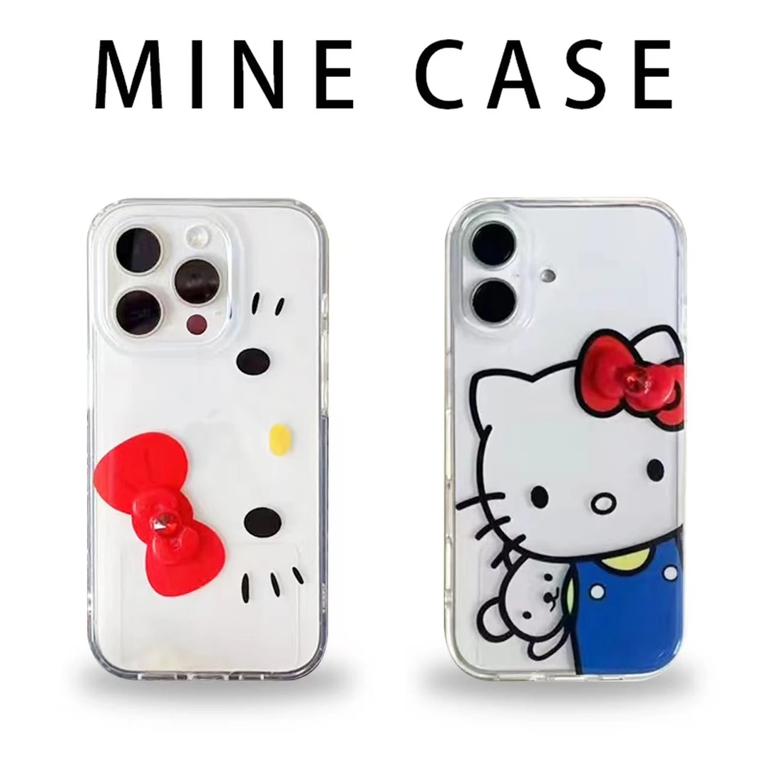 新款ins可爱风立体kitty少女适用苹果161514全包防摔防摔手机壳