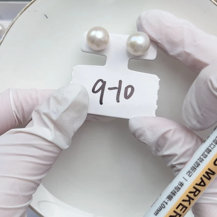 淡水珍珠耳饰银S925镶嵌