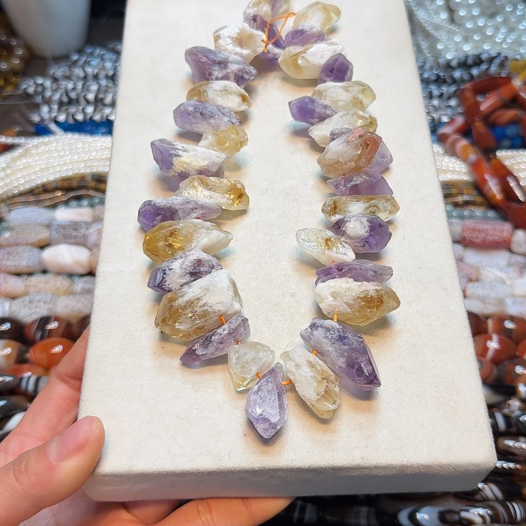 玛瑙/玉髓合金珠宝半成品老料随行水晶多宝一条