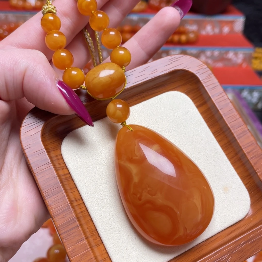 蜜蜡颈饰未镶嵌项链