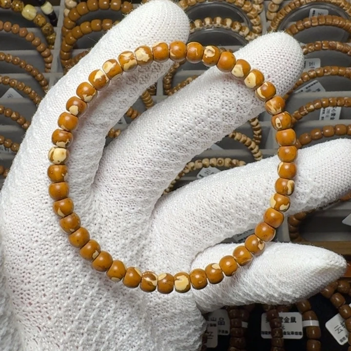 紫金鼠手串鼠尖纯肉脸谱弧切6*4.8尺暴力归圆