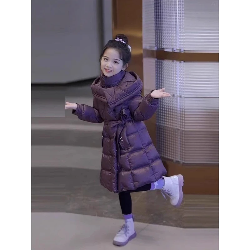 巴拉巴拉云朵女童棉衣外套冬装2025新款长款加厚棉服儿童棉袄欧美