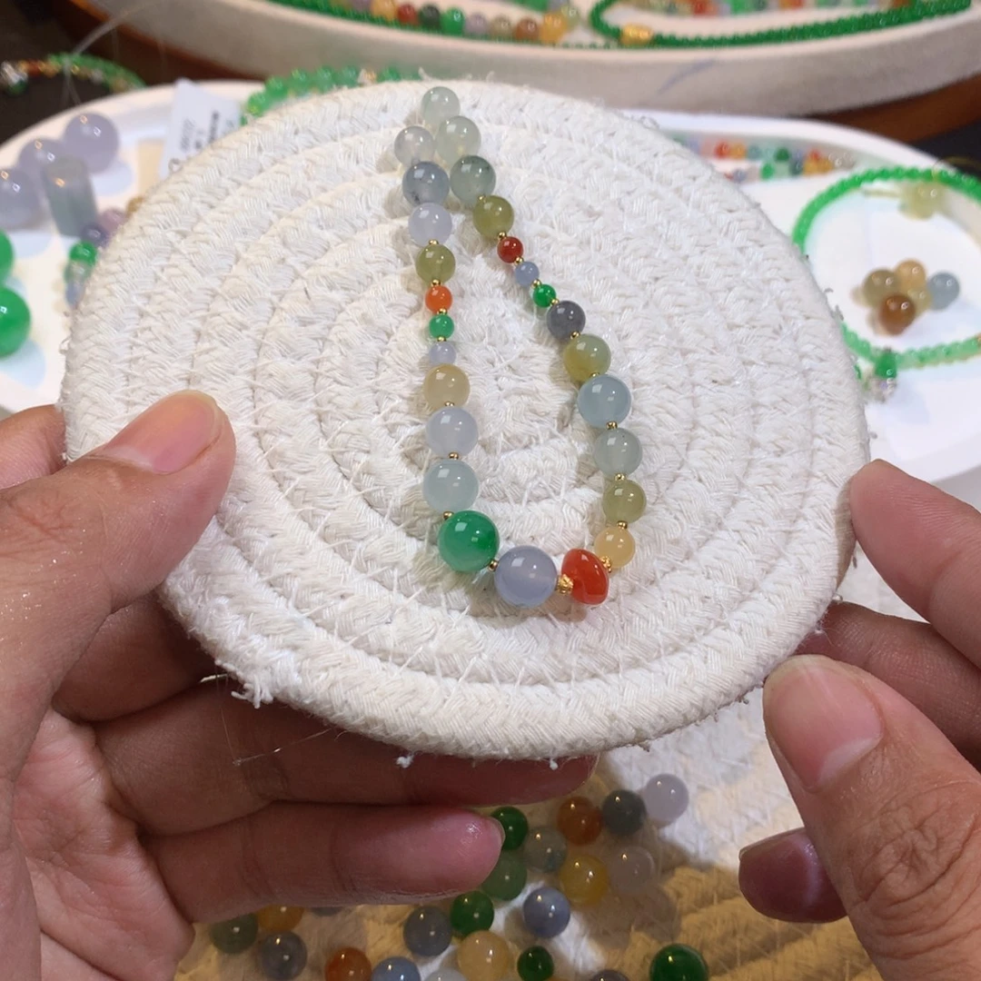 翡翠散珠多宝新款手串