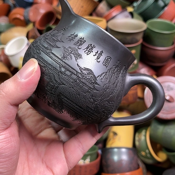 紫砂茶杯全手工紫砂主人杯