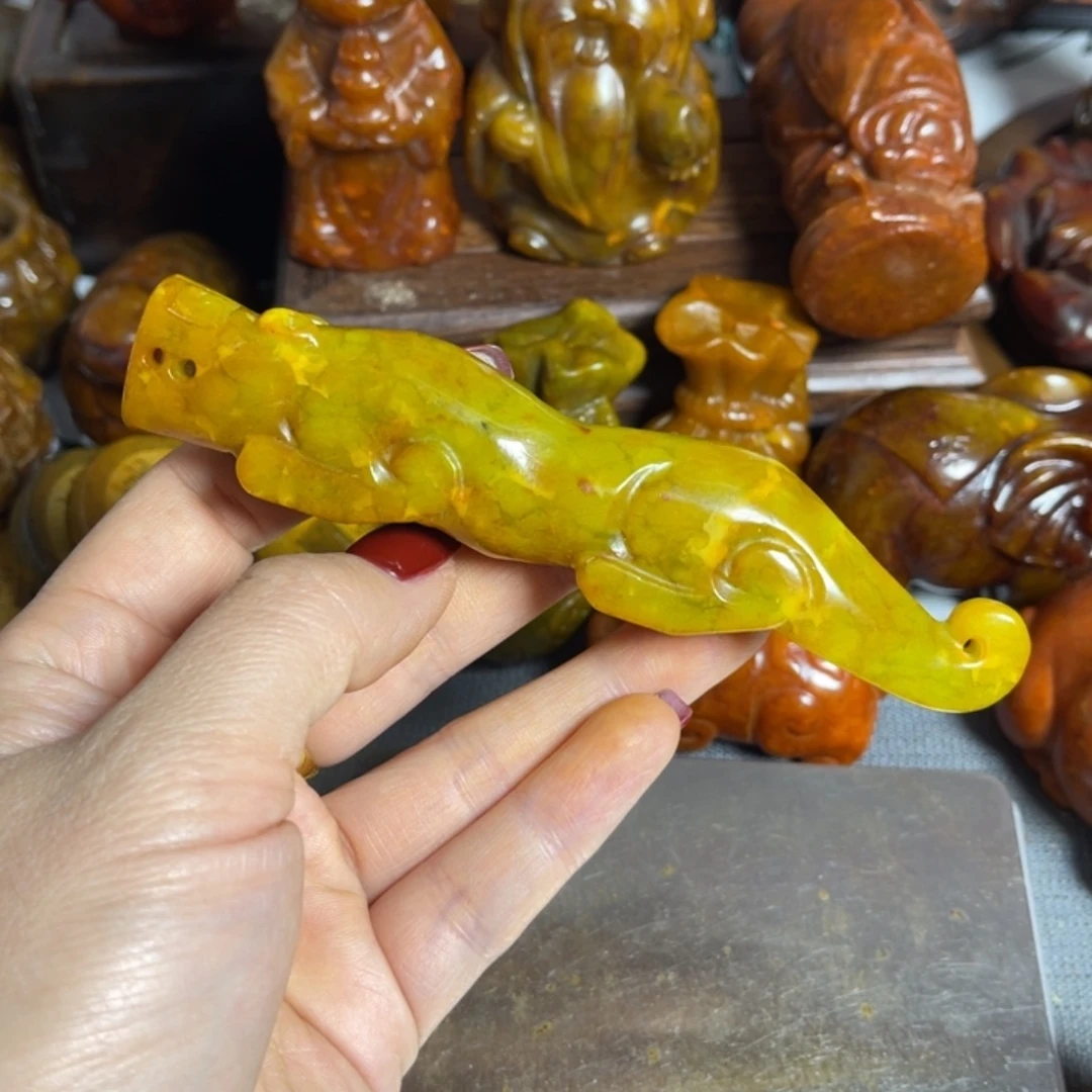 蛇纹石玉合金颈饰