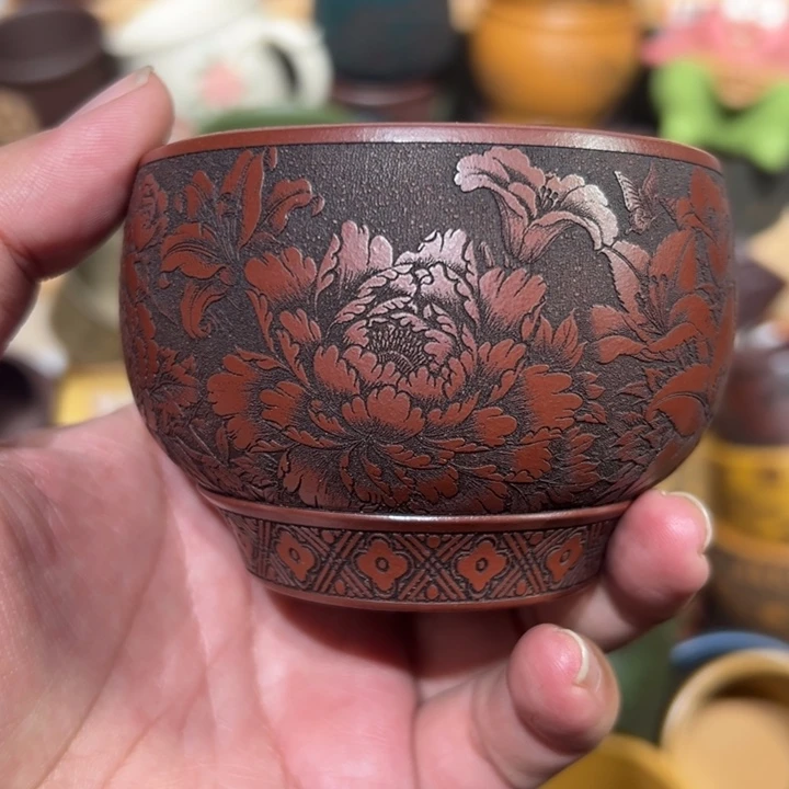 紫砂茶杯宜兴紫砂主人杯