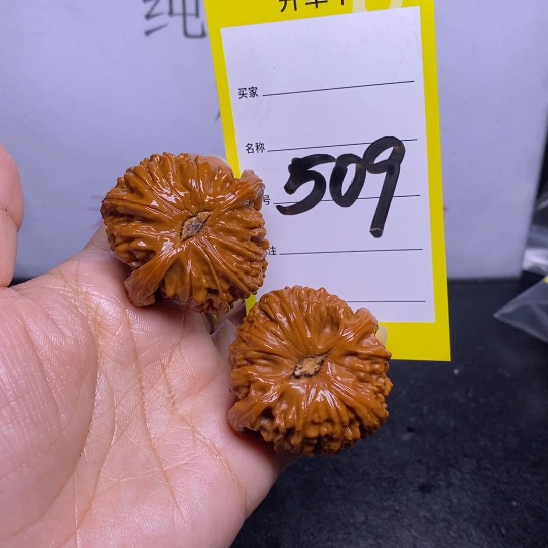 文玩核桃把件509/40闷白练手对
