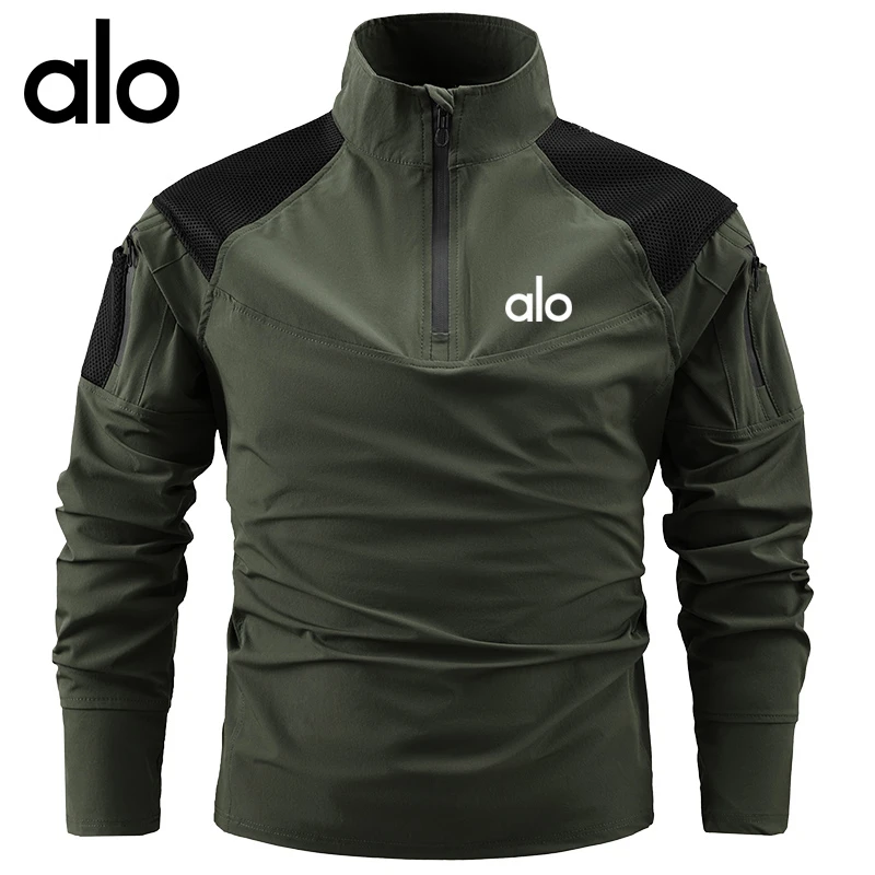 ALO透气速干弹力蛙服男薄款宽松轻量卫衣春秋运动战术作训服外套