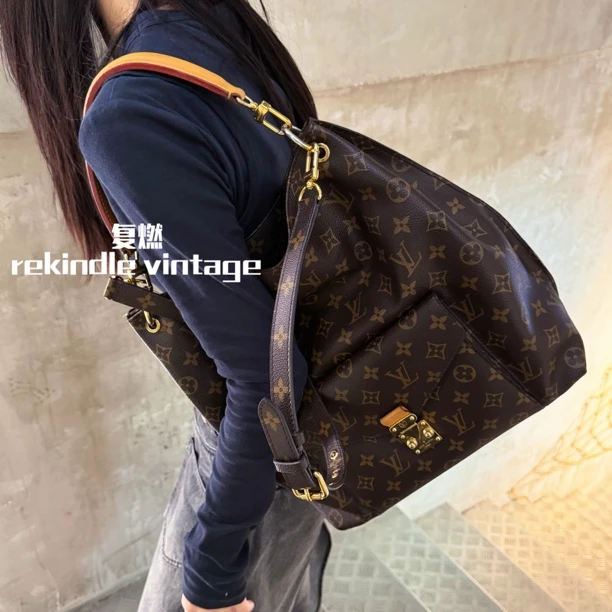 95新 LouisVuitton/路易威登 复燃精选/老花Metis泫雅hobo13年