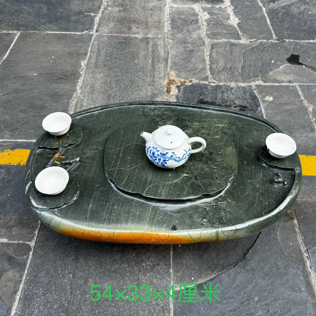 肇庆产地天然端砚石头茶盘高密细腻石质家用茶海茶台
