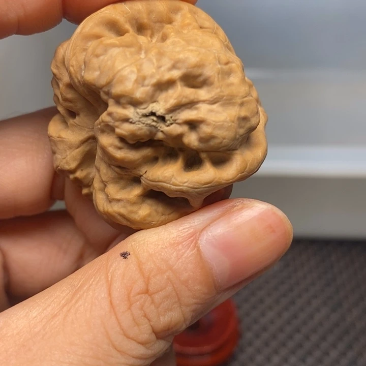 如***生吊坠文玩核桃文玩核桃异形单只虫眼