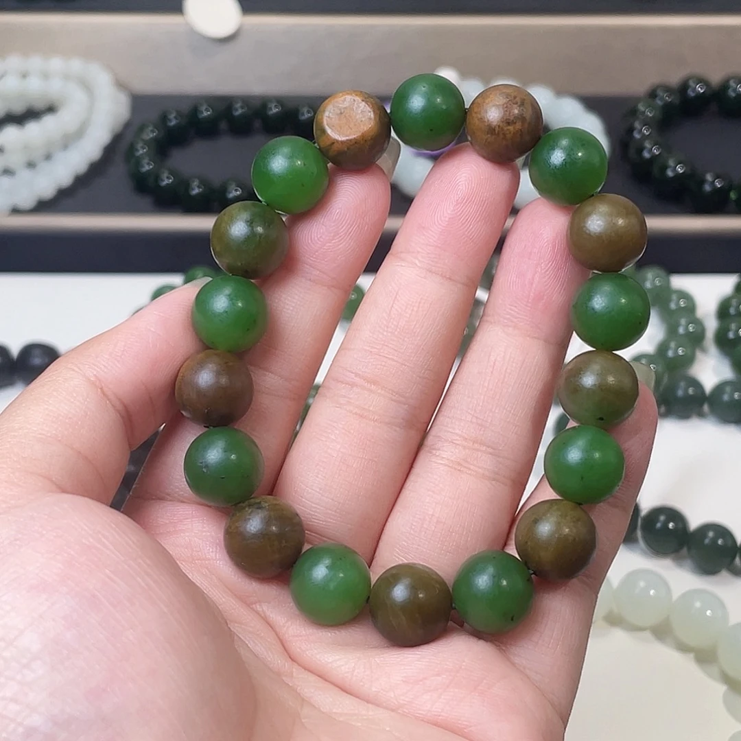 手链未镶嵌和田玉（碧玉）12