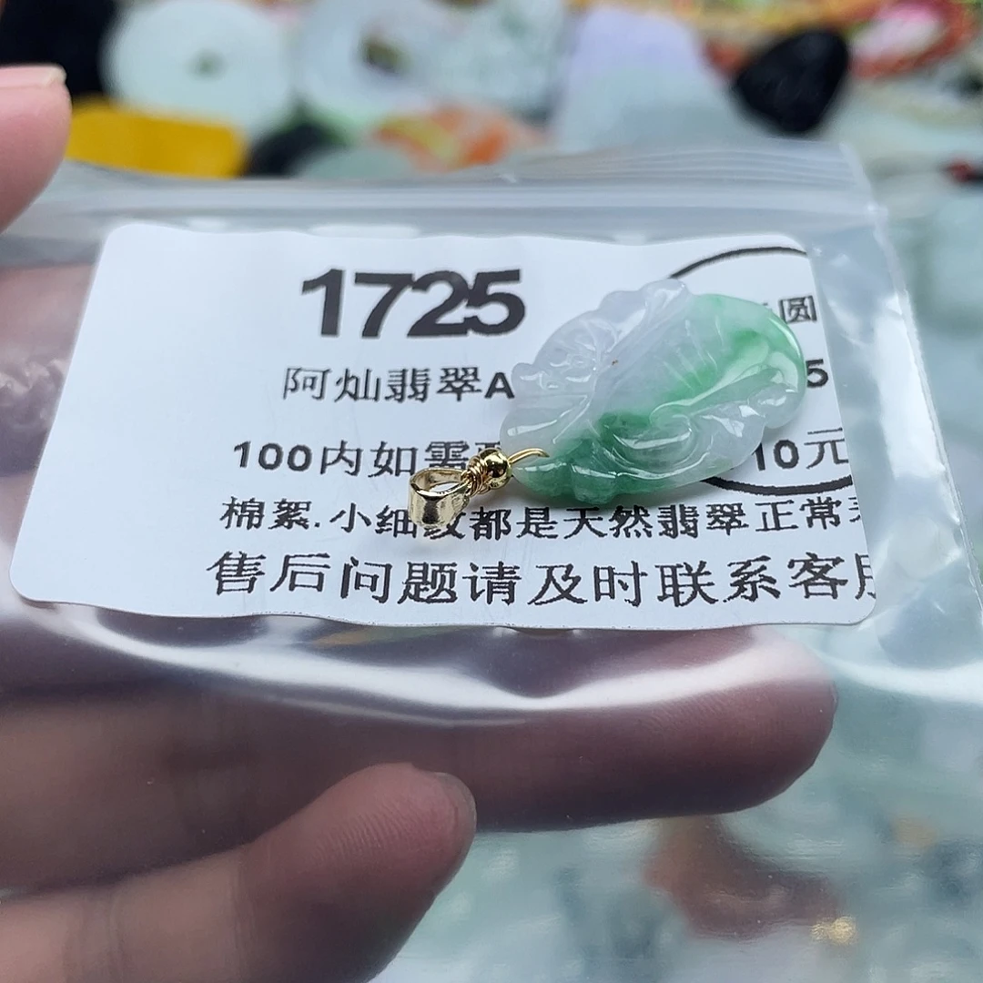 翡翠未镶嵌吊坠(赠链)