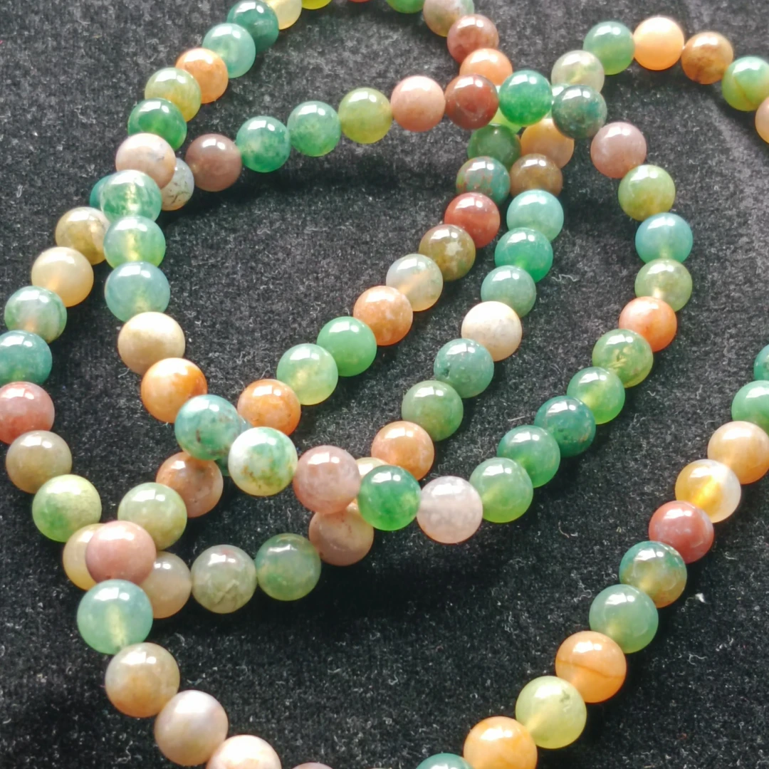 水草玛瑙，108粒，0.8CM珠粒，精品