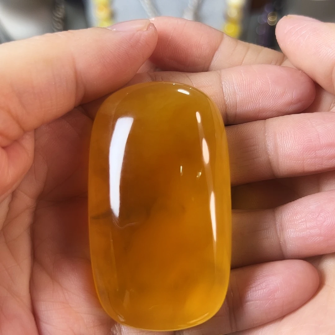 蜜蜡未镶嵌颈饰琥珀蜜蜡俄料蜜糖红平安无事牌