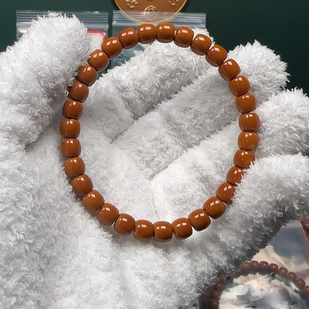 橄榄核手串/手链7.5mm老挝三花面无白核尖手串毕业级