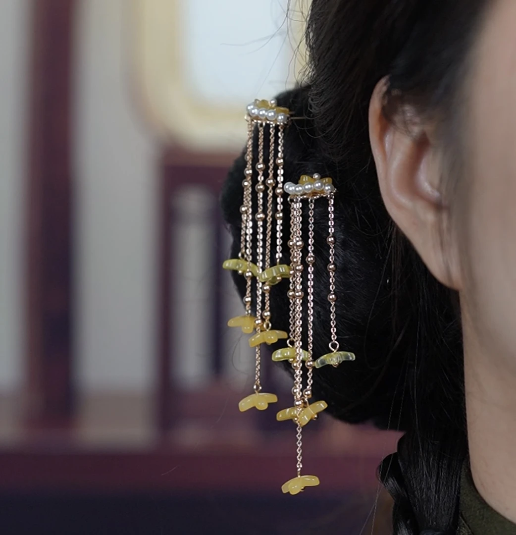 【原创设计-凝秋序】新中式国风汉服旗袍优雅复古风百搭森系小发钗