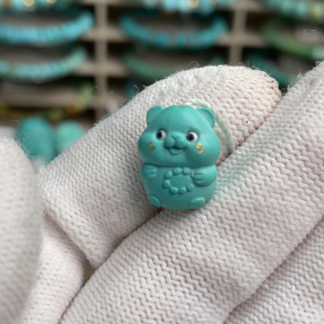 绿松石未镶嵌盘串小熊21