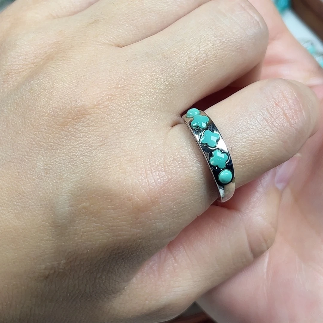 绿松石银S925镶嵌配饰