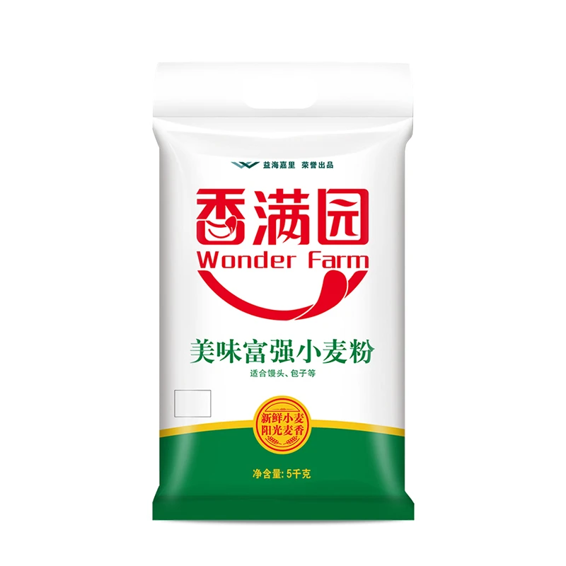 香满园 面粉 中筋粉 美味富强小麦粉 5kg 包子饺子馒头饼手擀面