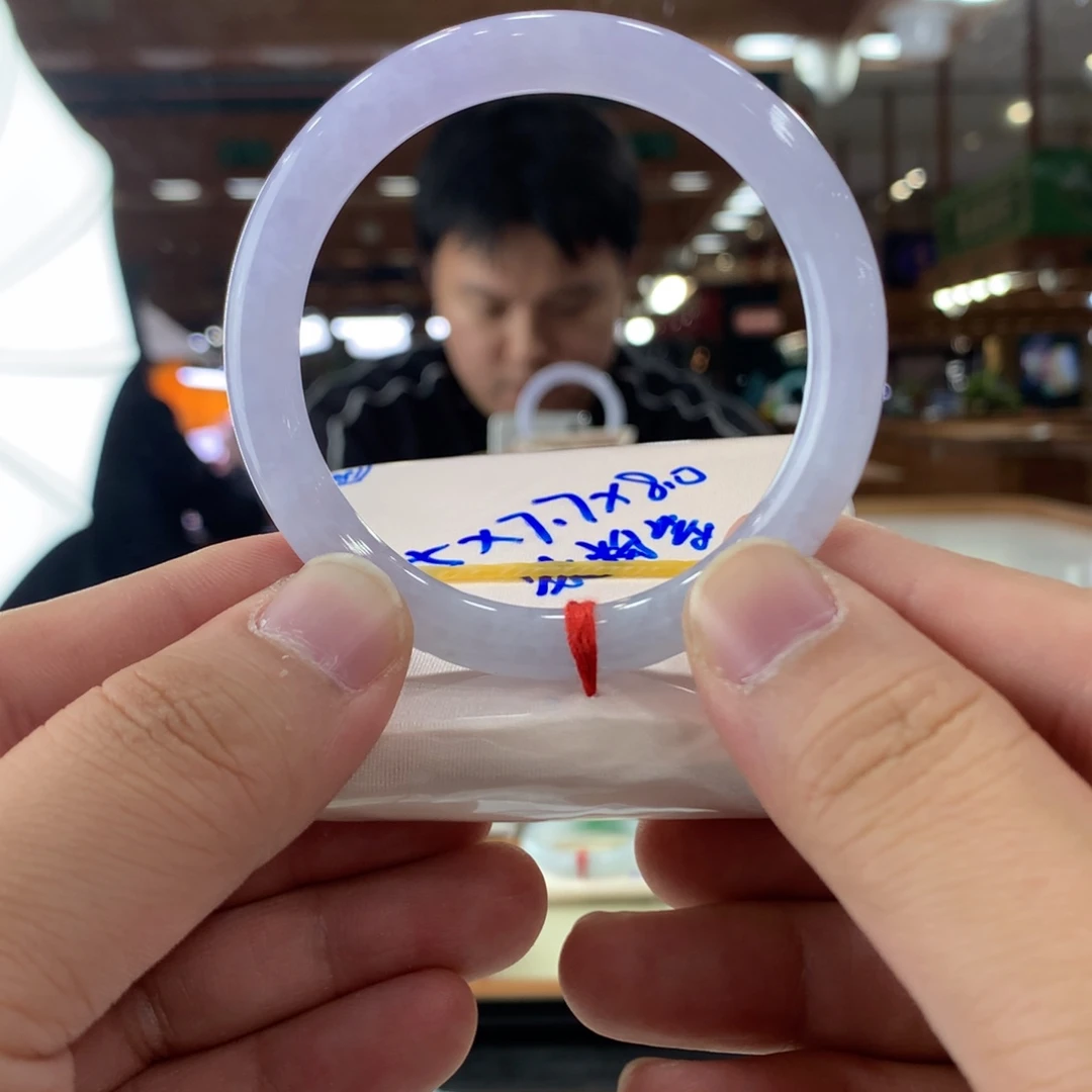 C****翡翠未镶嵌手镯天然a货翡翠手镯圆条56.5