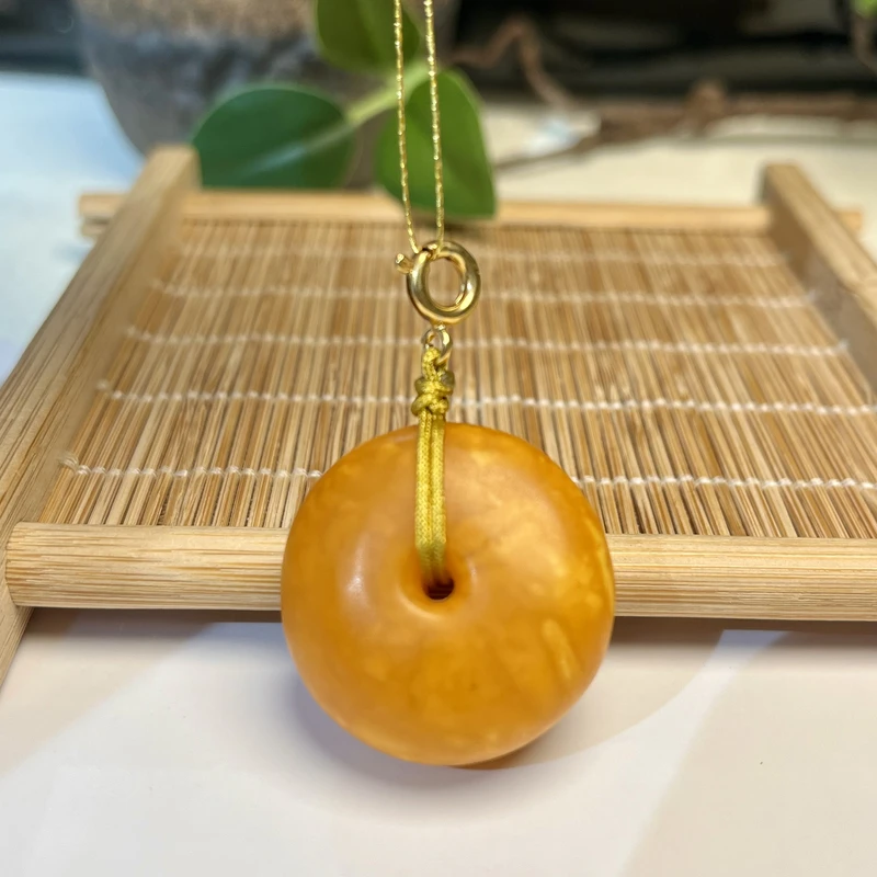 [蜜蜡]平安扣AZB0124单吊坠