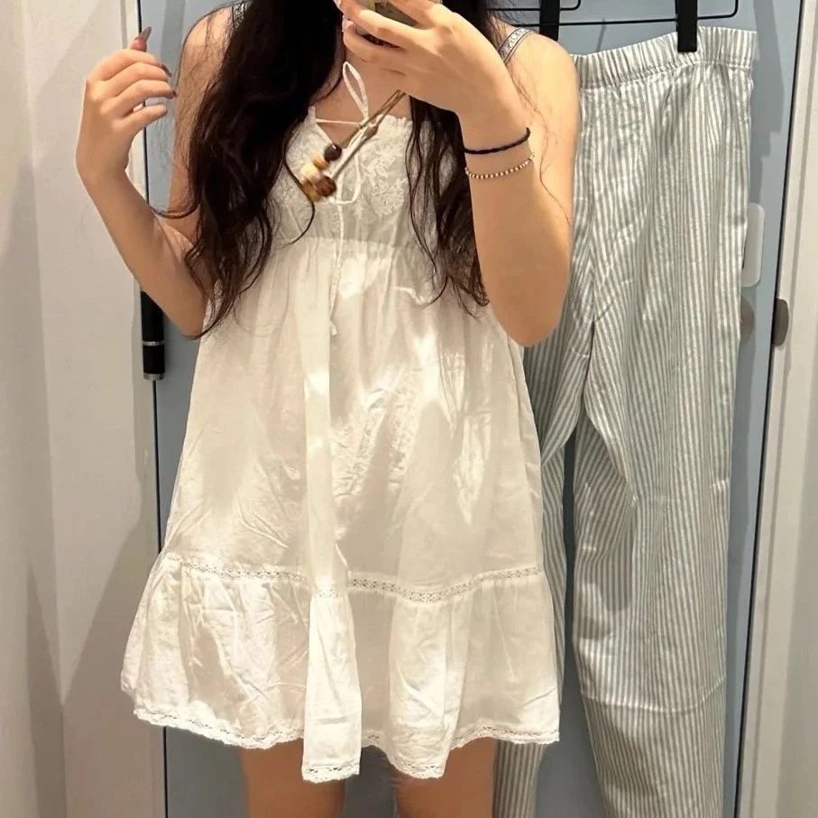 大码纯欲风温柔吊带背心开衫上衣套装女春季胖mm显瘦减龄纯棉外穿