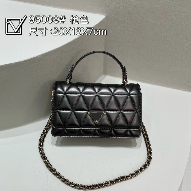 【特特甄选】ZT-95009-枪色文艺风软面斜挎式轻奢复古单肩女包