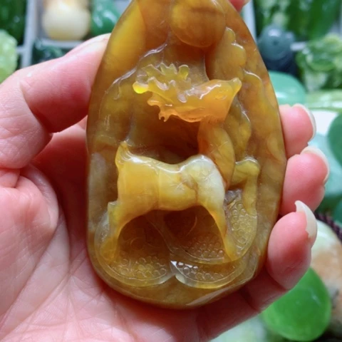 蛇纹石玉未镶嵌手把件