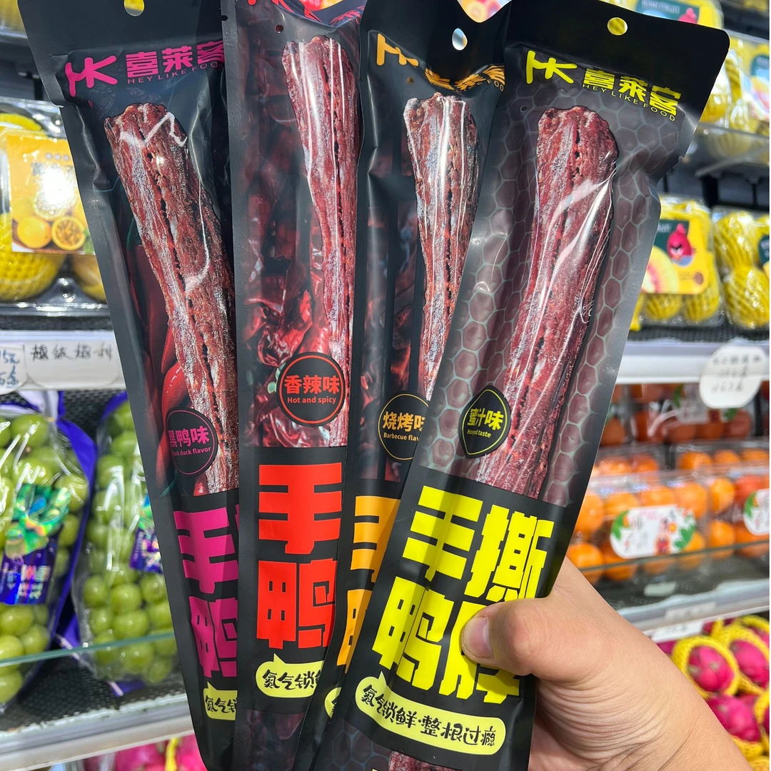喜莱客手撕鸭脖一根约68g