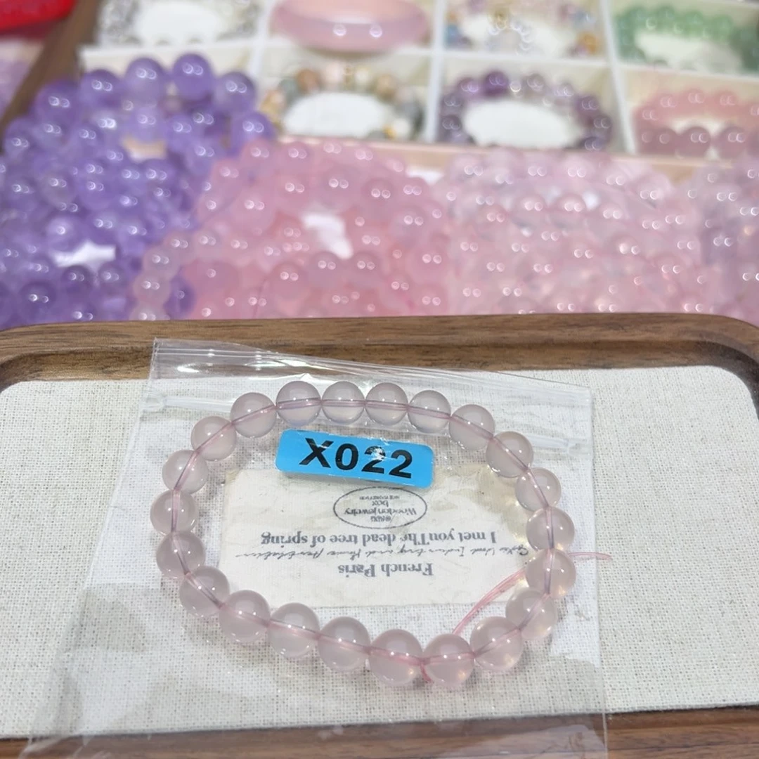 未镶嵌手链水晶莫桑比克粉水8+