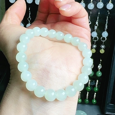 和田玉手串未镶嵌（微瑕品）