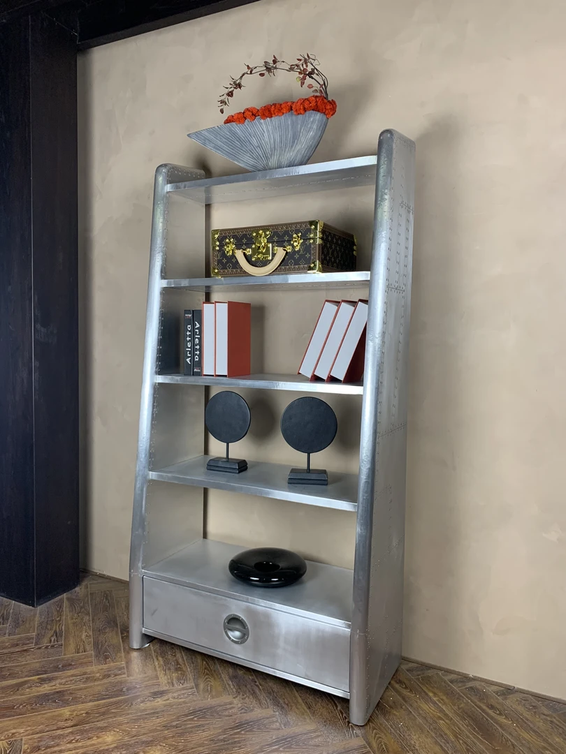 美式复古金属家具复古金属书架带储物落地简约