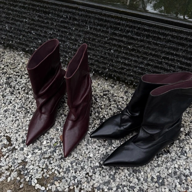 时装靴高跟气质时尚粗跟高筒女鞋单靴短靴中筒长靴