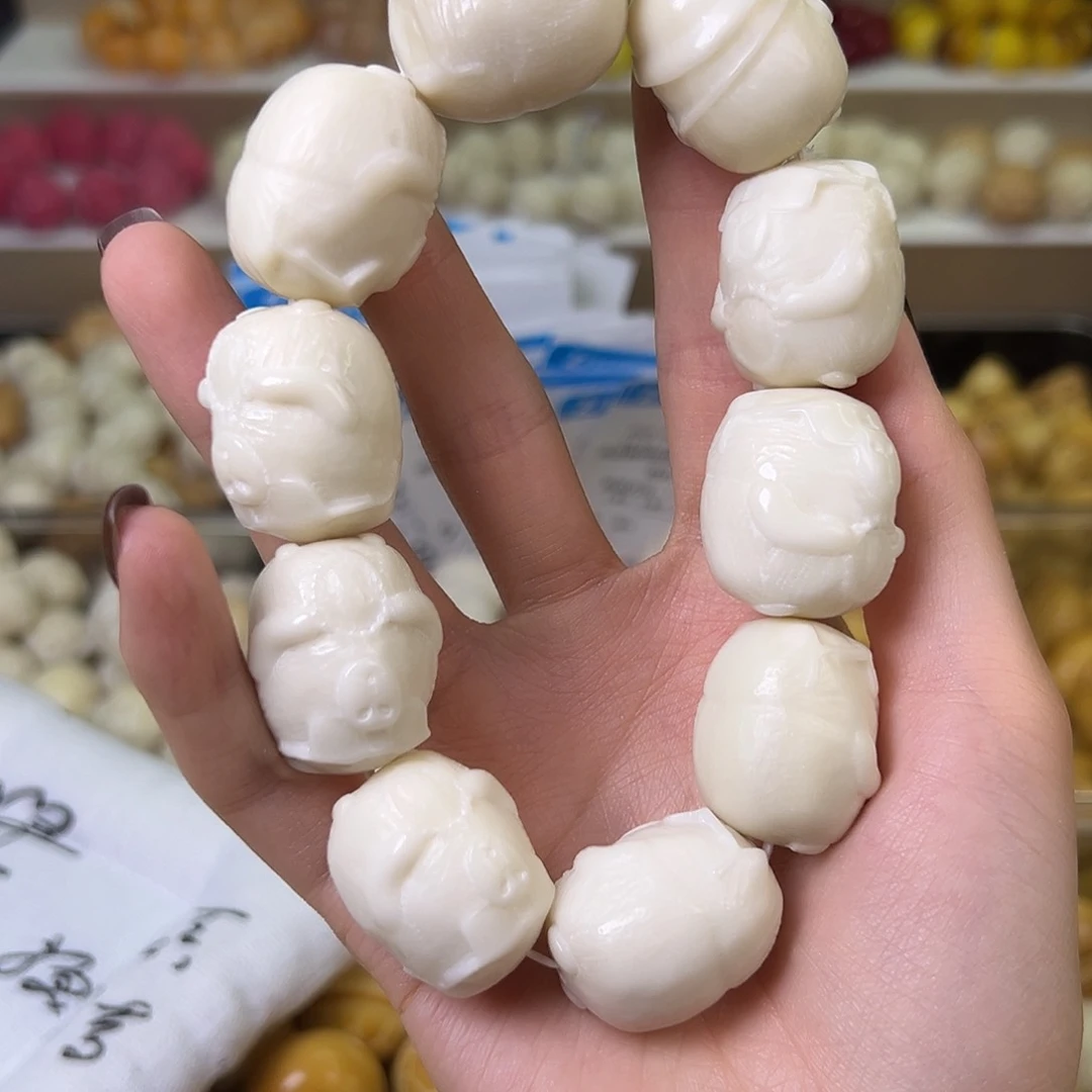 菩提根/象牙果手串瑕疵眼睛卡皮一串手持