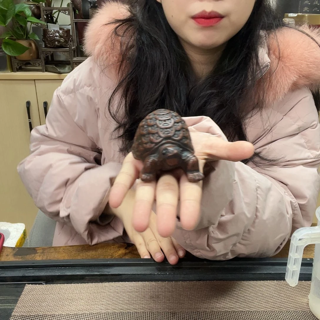 壶老韩坭兴陶 电烧金钱龟