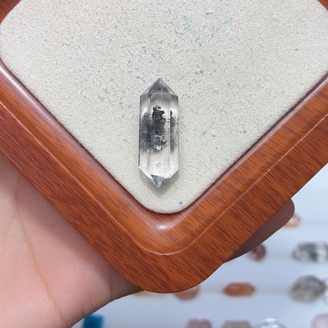 珠宝半成品银S925镶嵌水晶闪灵双尖打孔定制不退换