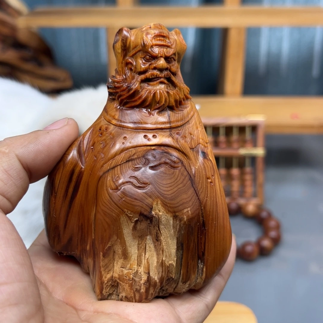 大***行木崖柏木摆件手把件