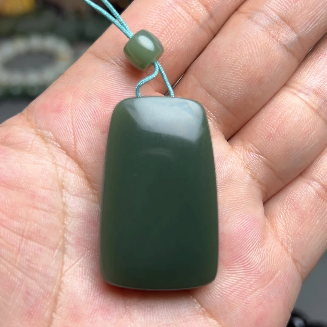 手链未镶嵌和田玉蓝调沙枣青无事牌