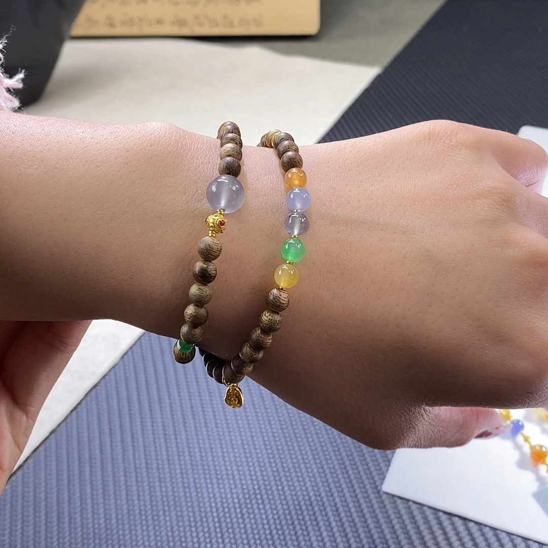 翡翠挂件未镶嵌双圈手串