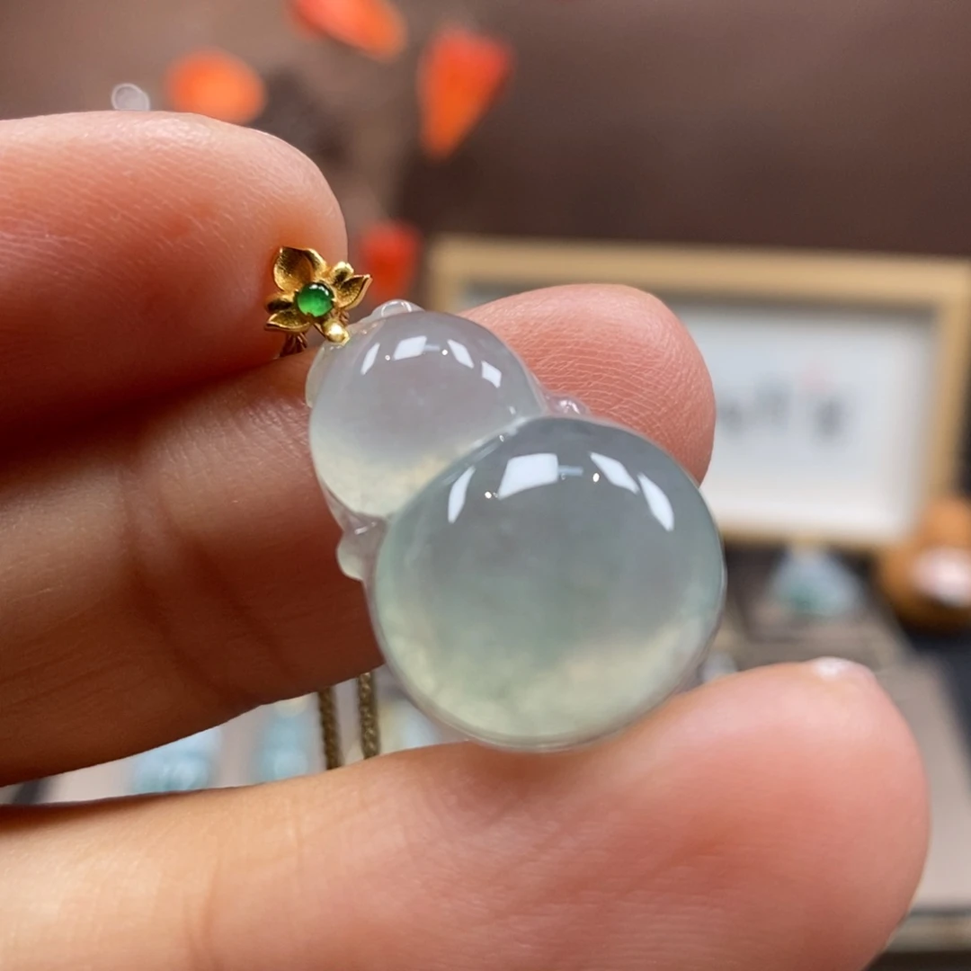 【闪购商品】颈饰18K金镶嵌翡翠14