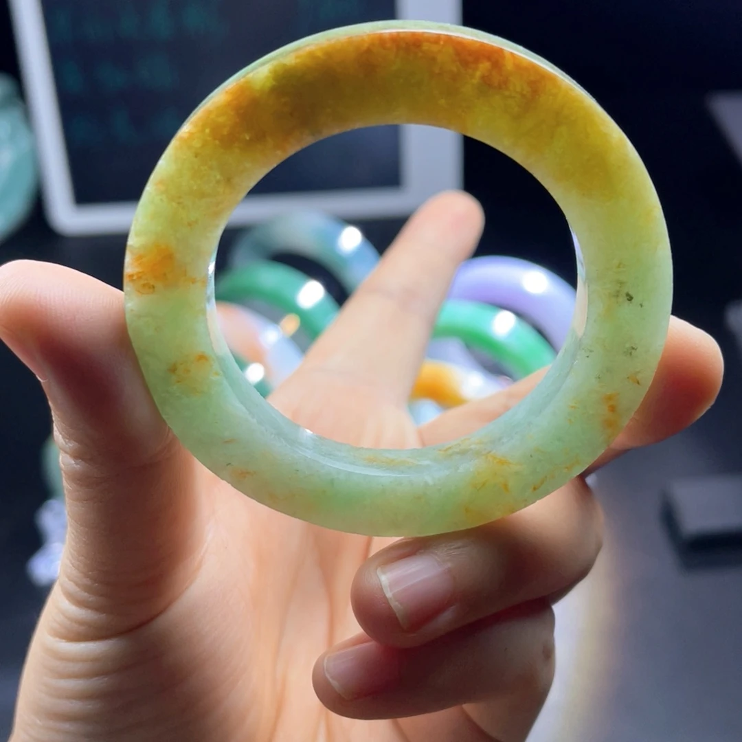未镶嵌天然翡翠手镯定制定制翡翠