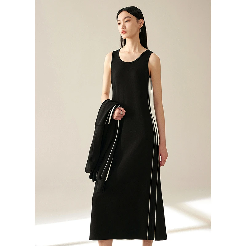 《力力淘专享》 MOFAN摩凡秋新款黑色连衣裙MKL453735