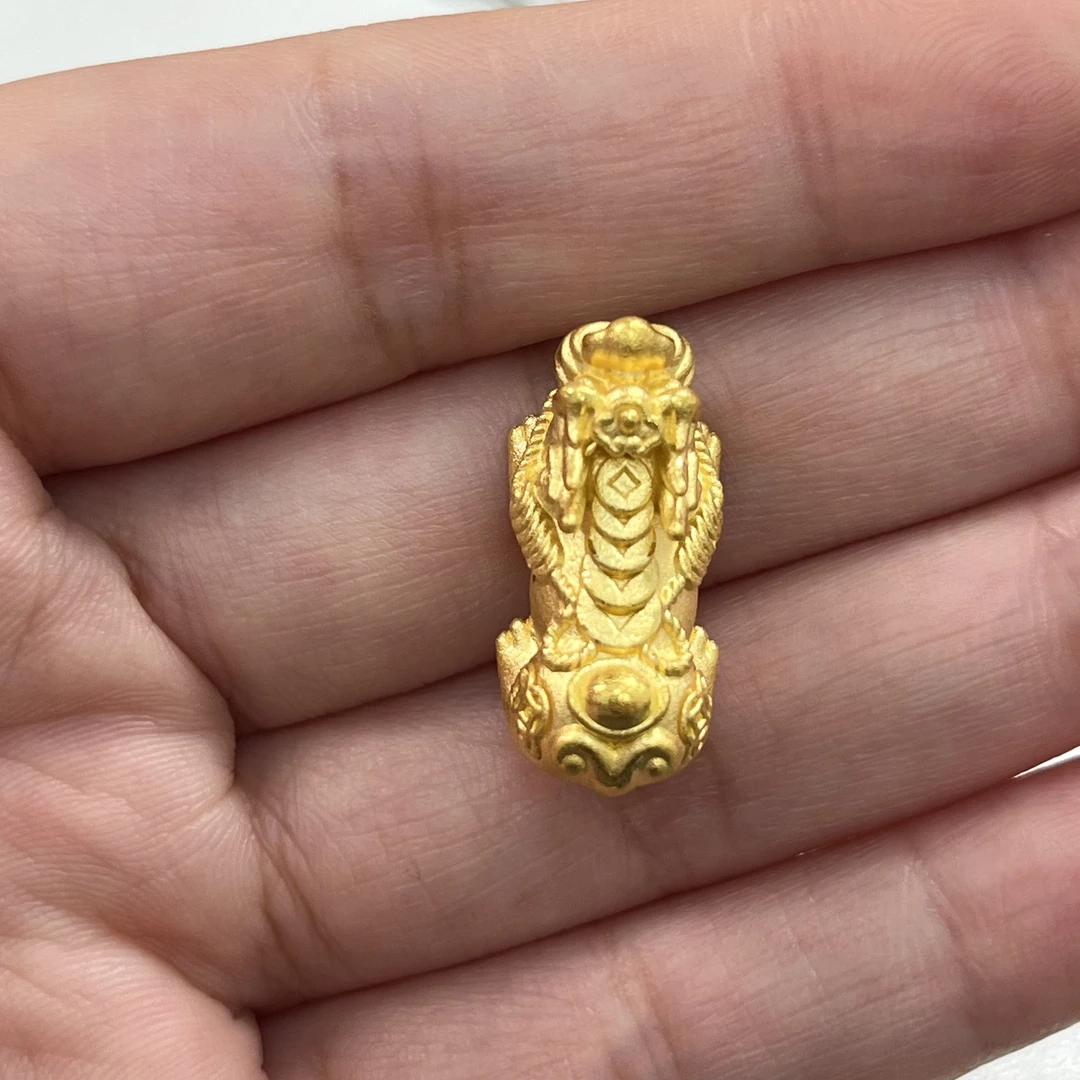 足金钱币元宝貔貅手串