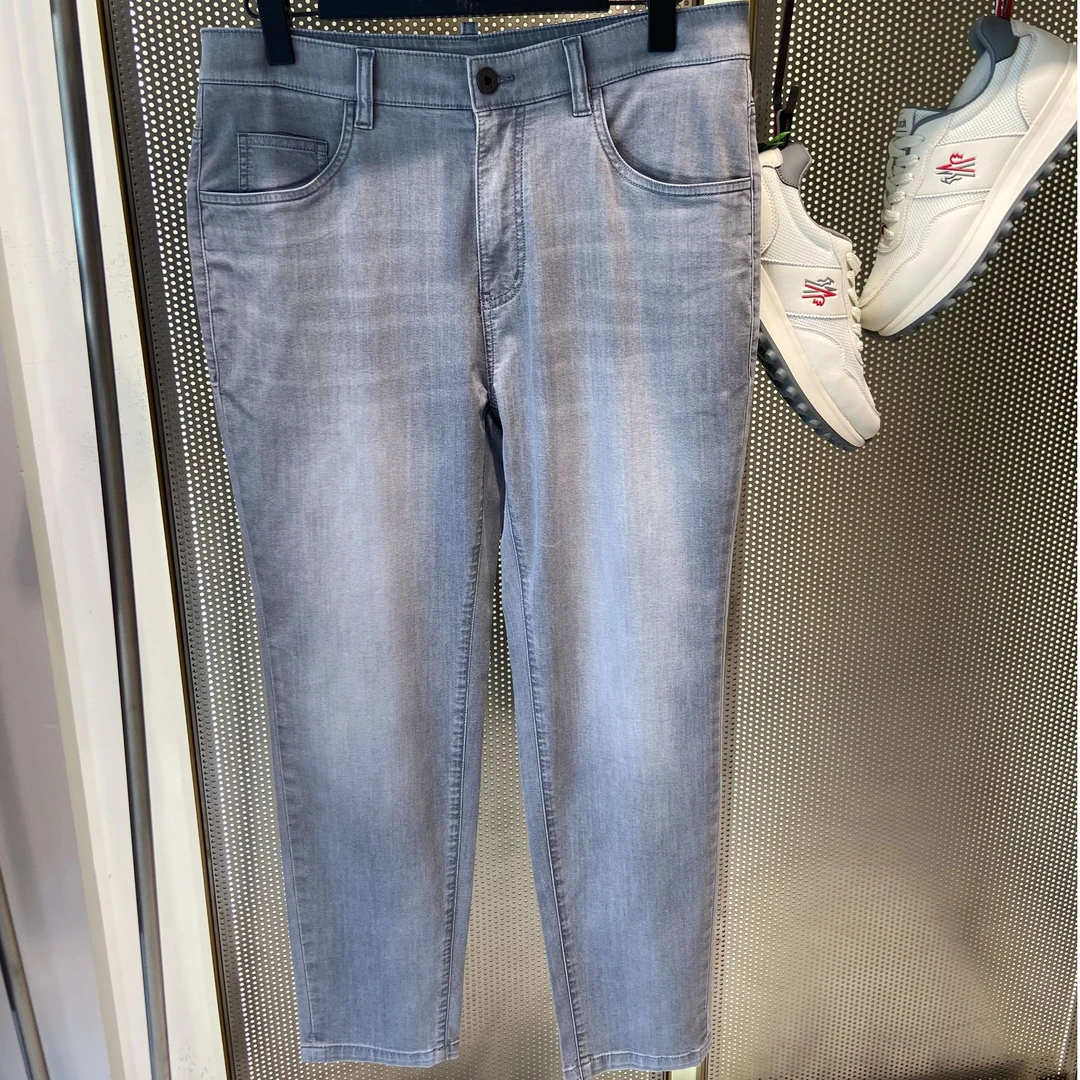 夏上新男士时尚百搭修身九分牛仔裤