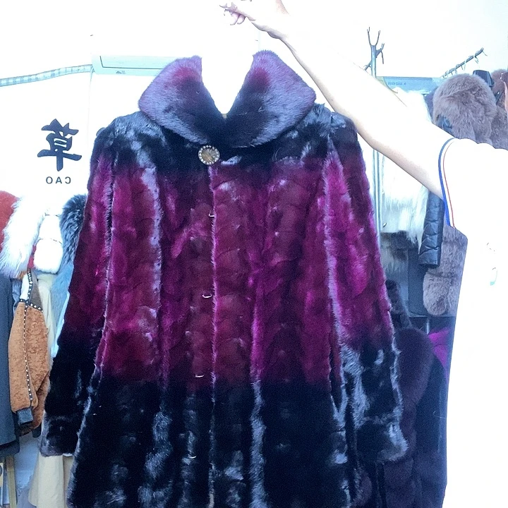 梅*商场断码拼貂衣服